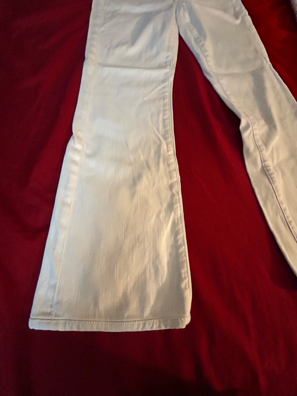 7 For All Mankind White Bootcut Jeans - Picture 2 of 13